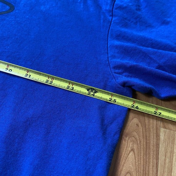 Tommy Hilfiger Y2K T-Shirt Blue‎ Mens Size 2XL XXL Blue Big Logo GUC - Picture 4 of 6